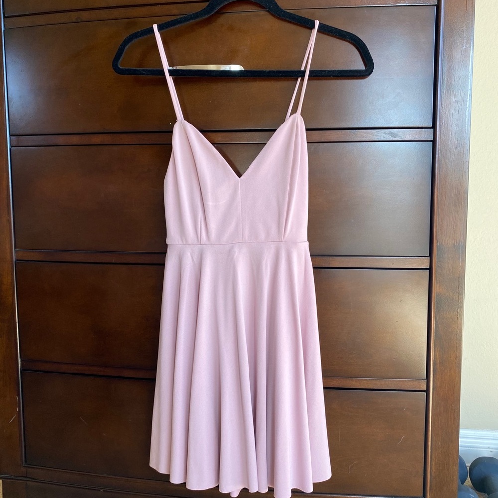 light pink mini dress